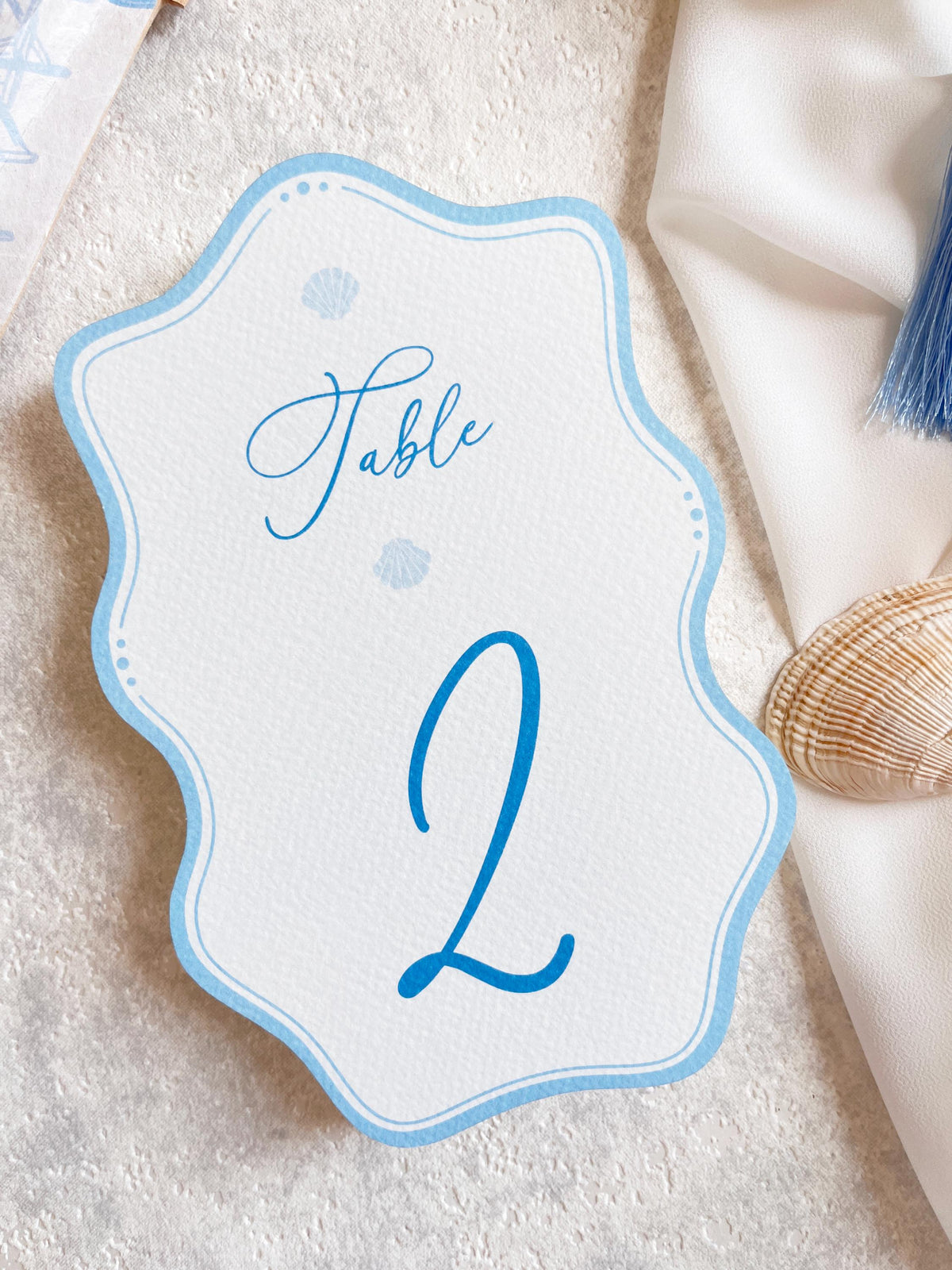 Coastal Wedding Table Number - Beach Wedding Table Numbers, Destination Wedding, Tropical Wedding Reception Signs