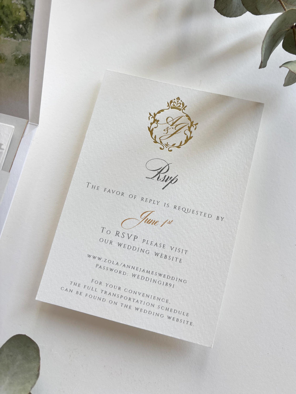 Laser Cut Gate Wedding Invitation |  Luxury Gatefold Wedding Invitation Suite | Custom Venue Sketch, Gold Foil Monogram & Watercolour Liner