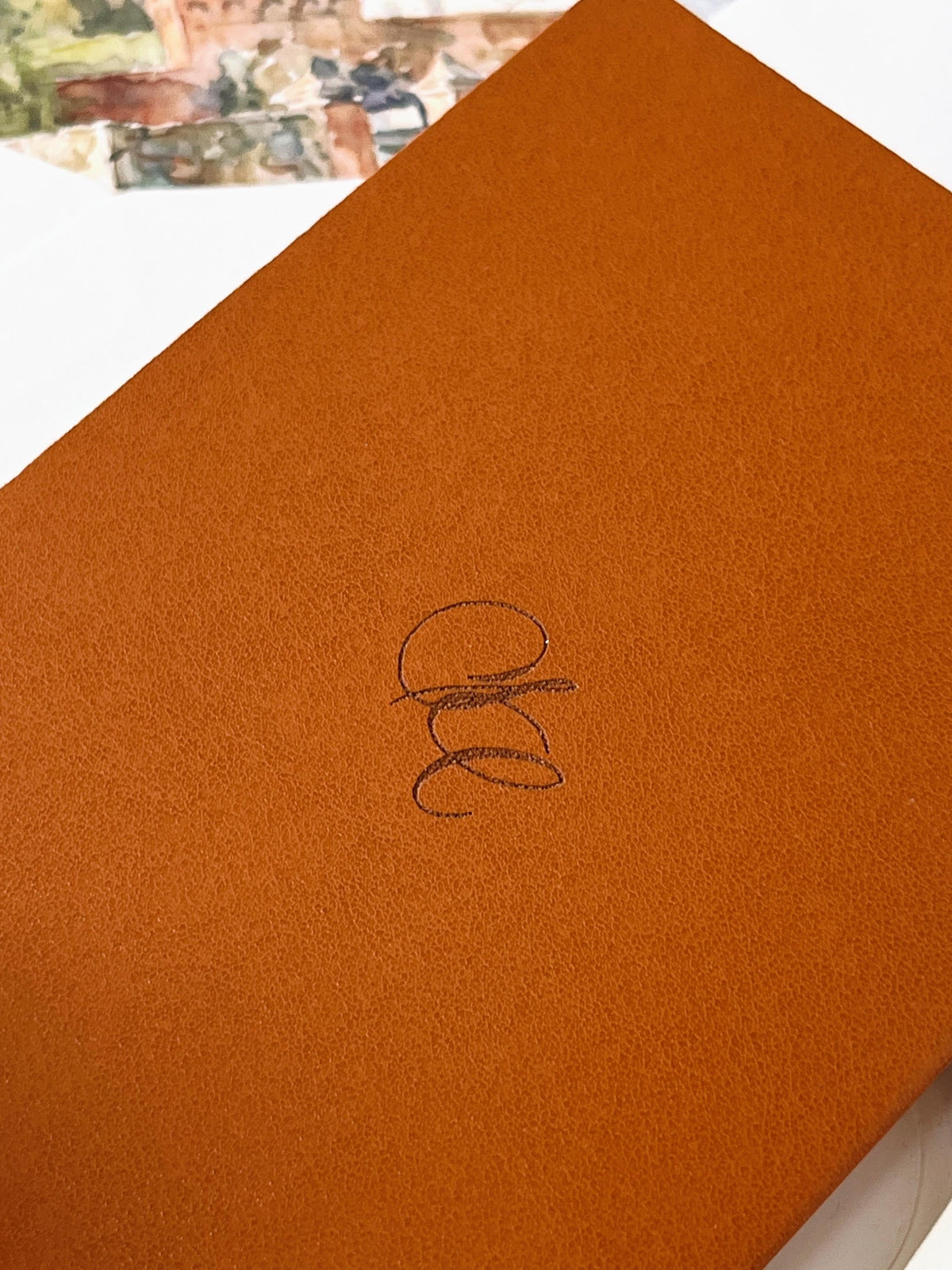 Luxury Vegan Leather Passport Wedding Invitation with Custom Venue Illustration | Destination Wedding