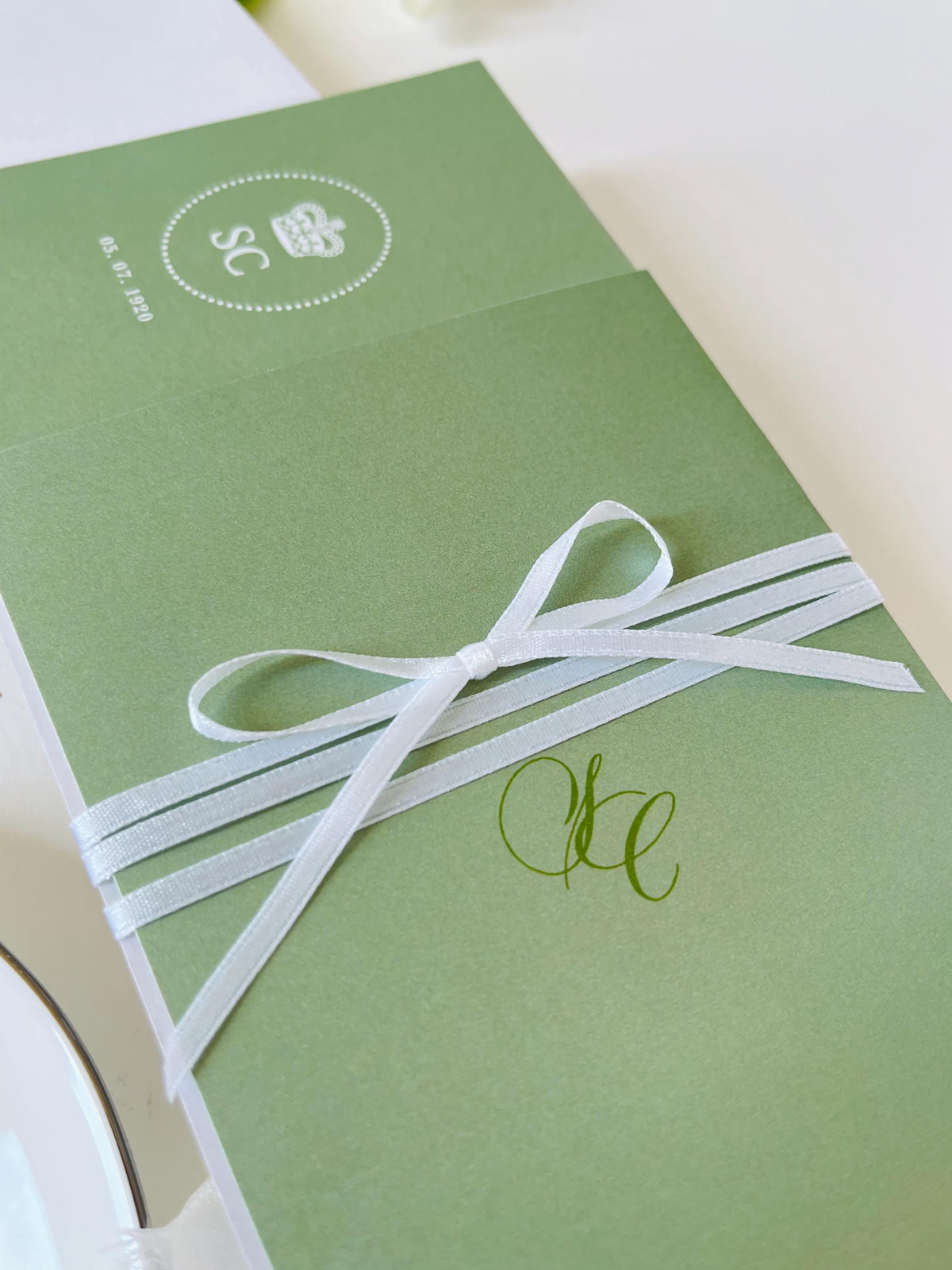 Sage Green Passport Wedding Invitation | Wedding Abroad | Travel Wedding Suite | Vellum Cover with Watercolour Venue | Boarding Pass
