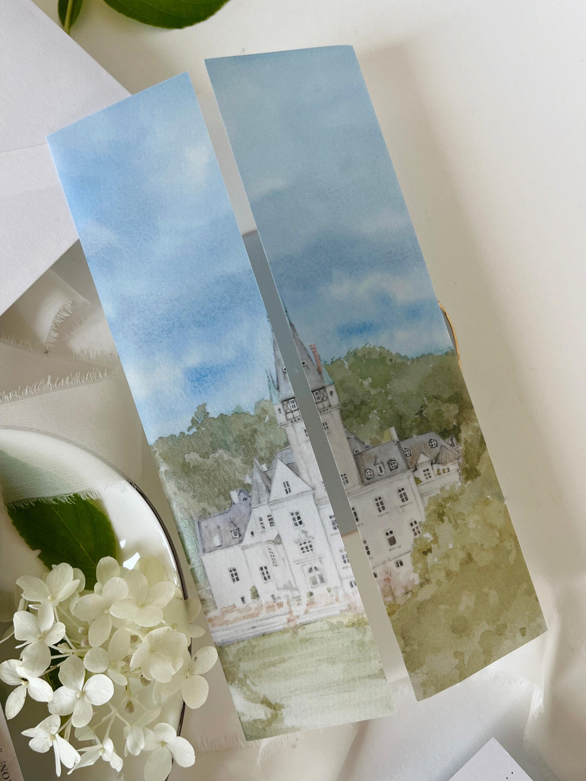Personalised Blue Passport Wedding Invitation | Custom Vellum Watercolour Design | European Destination Wedding | Travel Wedding