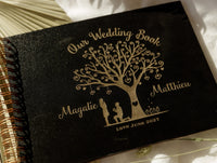 Wooden Cover Rustic Love Tree Personalized Guestbook