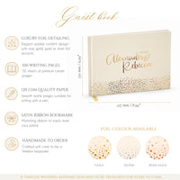 Custom Gold Foil Wedding Guest Book | Personalised Polaroid & Instax Photo Album