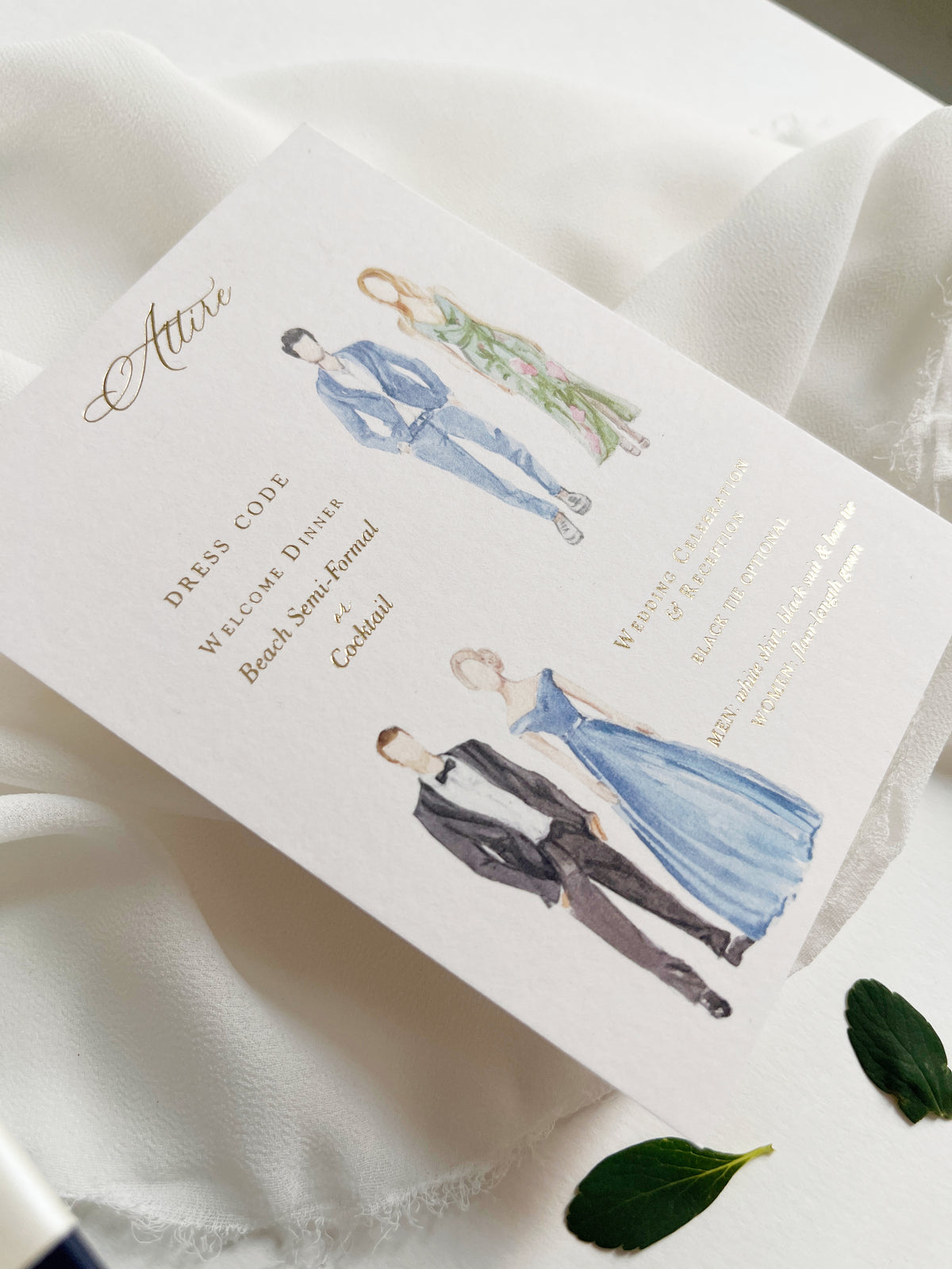 Navy & Gold Pocketfold Wedding Invitation Suite with Gold Foil Venue & Wax Seal