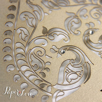 Asian  Luxury Indian Muslim Wedding Invitation Personalised