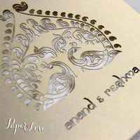 Asian  Luxury Indian Muslim Wedding Invitation Personalised
