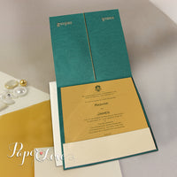 Ganesh Indian Asian Muslim Wedding Invitation Personalised, Laser Cut With Crystals