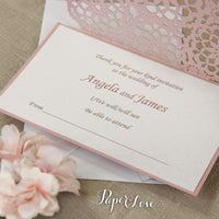 Laser Cut Reply Card With Envelope RSVP & Thank You Card
