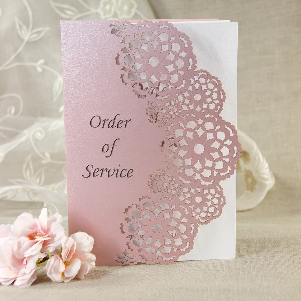 Your Beautiful Personalised Laser Cut Order of Service or Menu