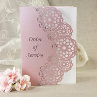 Your Beautiful Personalised Laser Cut Order of Service or Menu