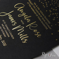 Wedding Invitations with Foil Confetti Elegant  Invitation + Envelope