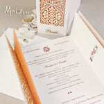 Luxury Gatefold Asian Wedding Day Invitation Personalised Laser Cut Cover