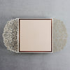 Square Gatefold Elegant Lace Invitations with Rose Gold Foil Border