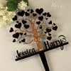 Large Personalised Wooden Love Tree Cake Topper Decoration Party Wedding