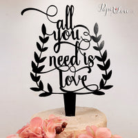 Cake Topper Wedding Poem Love Laurel Party Decoration Birthday Anniversary