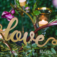 WOODEN CAKE TOPPER LOVE WEDDING BIRTHDAY