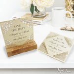 Elegant Laser Cut SAVE THE DATE Card Wedding