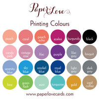 Elegant Personalised Place Card, High Quality Digital Printing