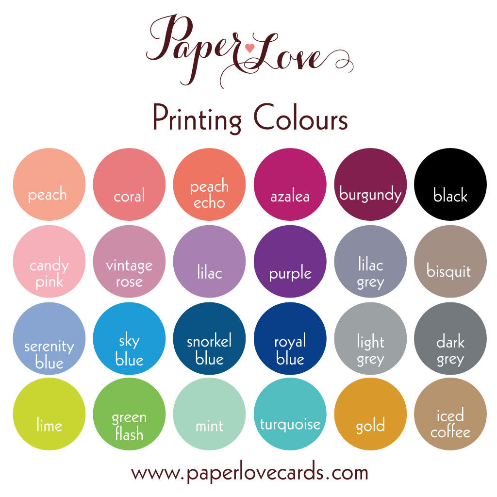 Elegant Personalised Place Card, High Quality Digital Printing