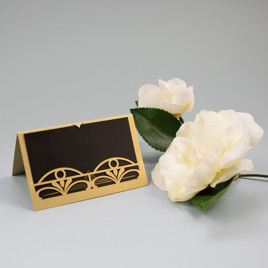 Golden Art Deco Great Gatsby Laser Cut Place Card