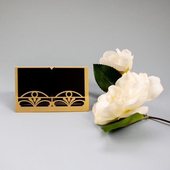 Golden Art Deco Great Gatsby Laser Cut Place Card