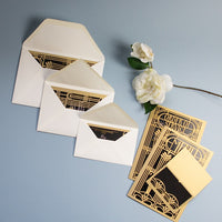 Golden Art Deco Great Gatsby Laser Cut Place Card