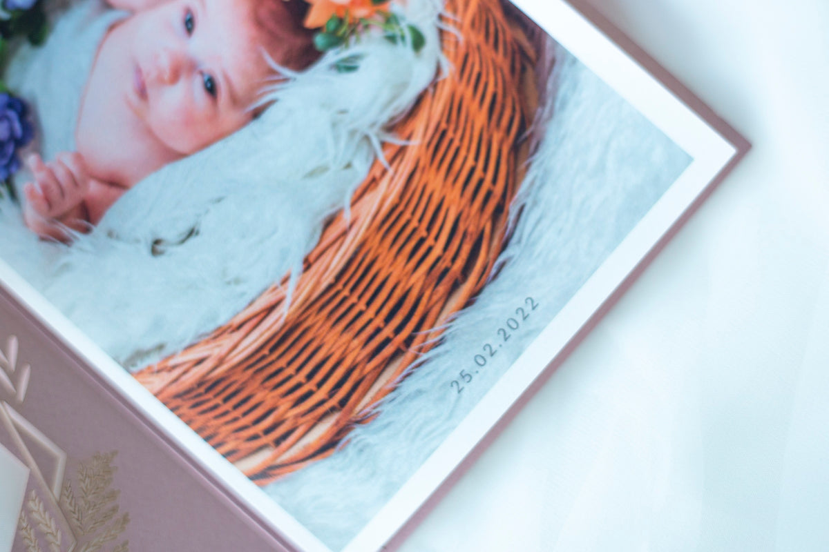 Personalised Baby Invitations with a photo - for Baby Girl - Baptism, First Year, Birthday