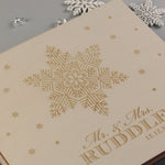 Beautiful Wedding Book Snowflake Winter Personalised Guest Book