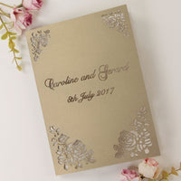 Beautiful Laser Cut Personalised Order of Service or Menu