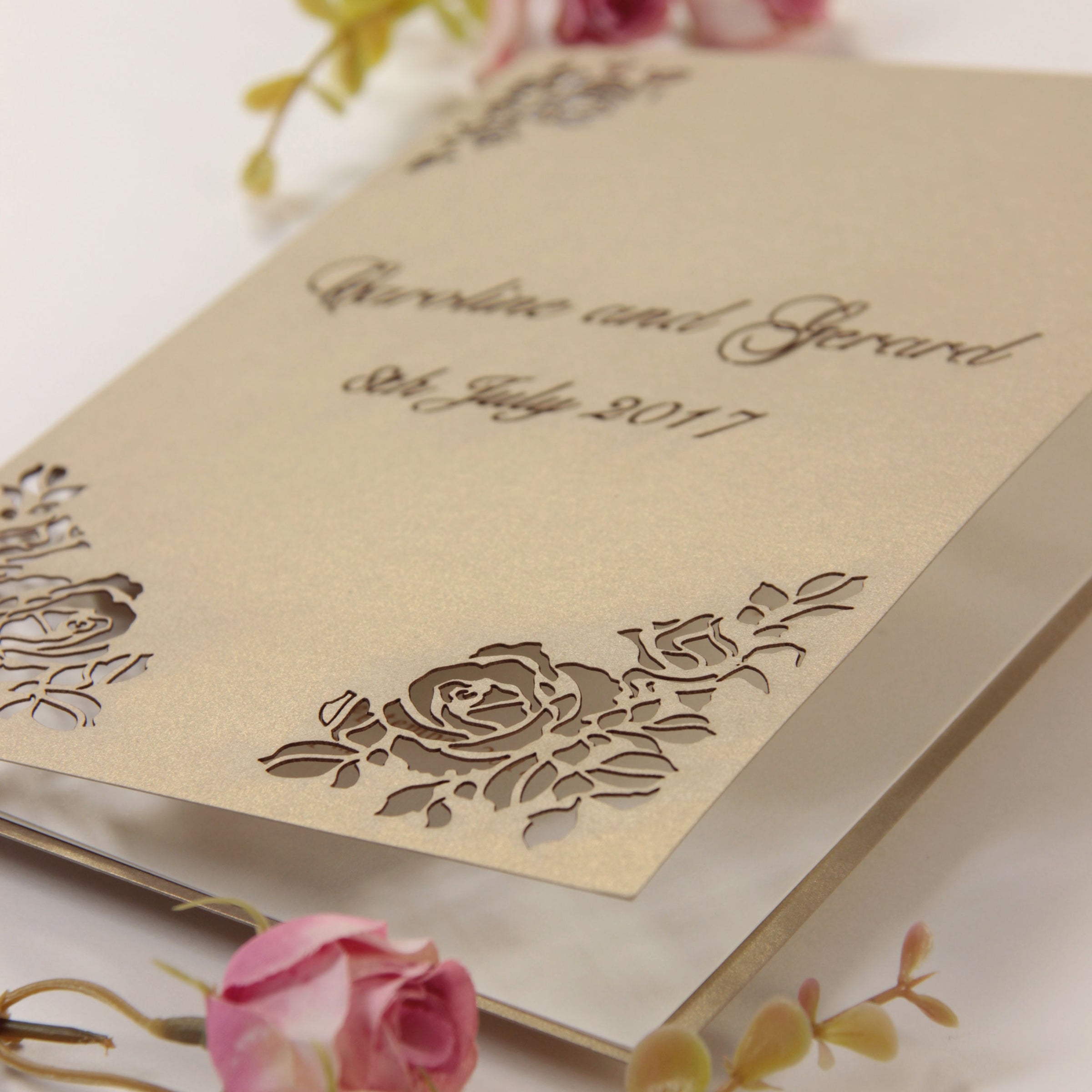 Beautiful Laser Cut Personalised Order of Service or Menu