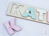 Personalised 3D Name Puzzle Educational Wooden Toy for Children Early Learning Letter Shape Matching Games with Pegs Gift For Kids Birthday