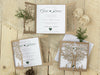 Rustical Gatefold Wedding Invitations Laser Cut Tree Eco Paper & Jute String