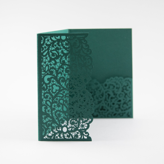 Laser Cut Covers ONLY Pocket Fold Invitations 7 colours - Pocketfold Elements, DIY Cut, 3 fold pocket, Wedding Cards Invitation