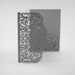 Laser Cut Covers ONLY Pocket Fold Invitations 7 colours