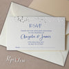 Gold or Silver Foil Confetti Reply Card  With Envelope RSVP