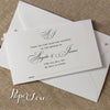 Beautiful White or Cream Wedding Reply Card  With Matching Envelope, RSVP