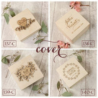 Beautiful Wooden Ring Box with personalization - various designs
