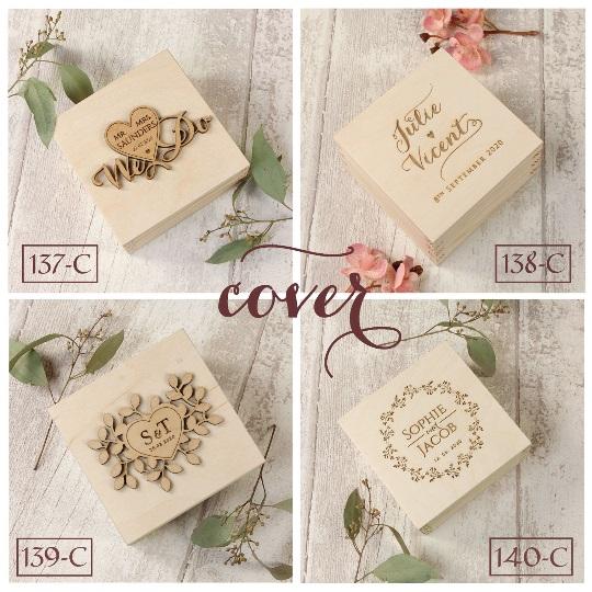 Beautiful Wooden Ring Box with personalization - various designs
