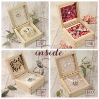 Beautiful Wooden Ring Box with personalization - various designs