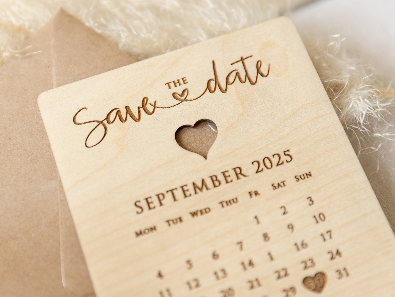 Save The Date Wooden engraved Cards, Wedding Save Cards Rustic