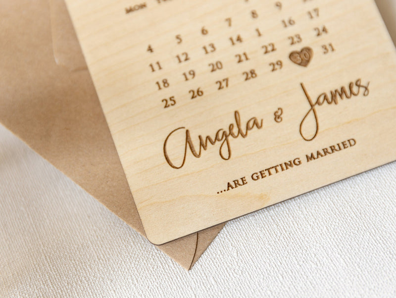 Save The Date Wooden engraved Cards, Wedding Save Cards Rustic