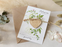 Save The Date wooden Magnet with Cards, Wedding Save Cards Rustic