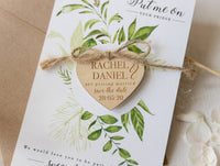 Save The Date wooden Magnet with Cards, Wedding Save Cards Rustic