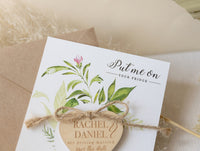 Save The Date wooden Magnet with Cards, Wedding Save Cards Rustic