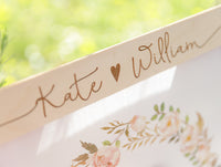 Natural Plywood Personalised Wedding Guestbook, Drop Box Set with Chest + Pen