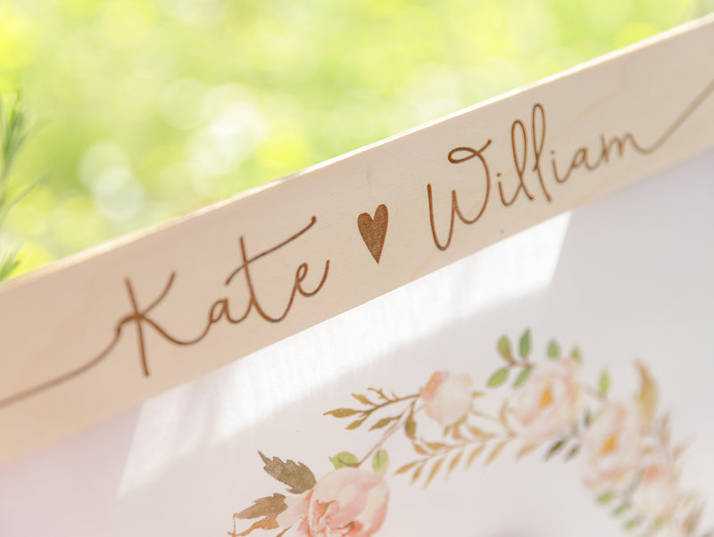 Natural Plywood Personalised Wedding Guestbook, Drop Box Set with Chest + Pen