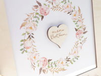 Natural Plywood Personalised Wedding Guestbook, Drop Box Set with Chest + Pen