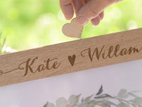 Sonoma Oak Personalised Wedding Guestbook, Drop Box Set with Chest + Pen