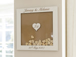 White Personalised Wedding Guestbook, Drop Box Set with Chest + Pen
