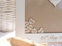 White Personalised Wedding Guestbook, Drop Box Set with Chest + Pen